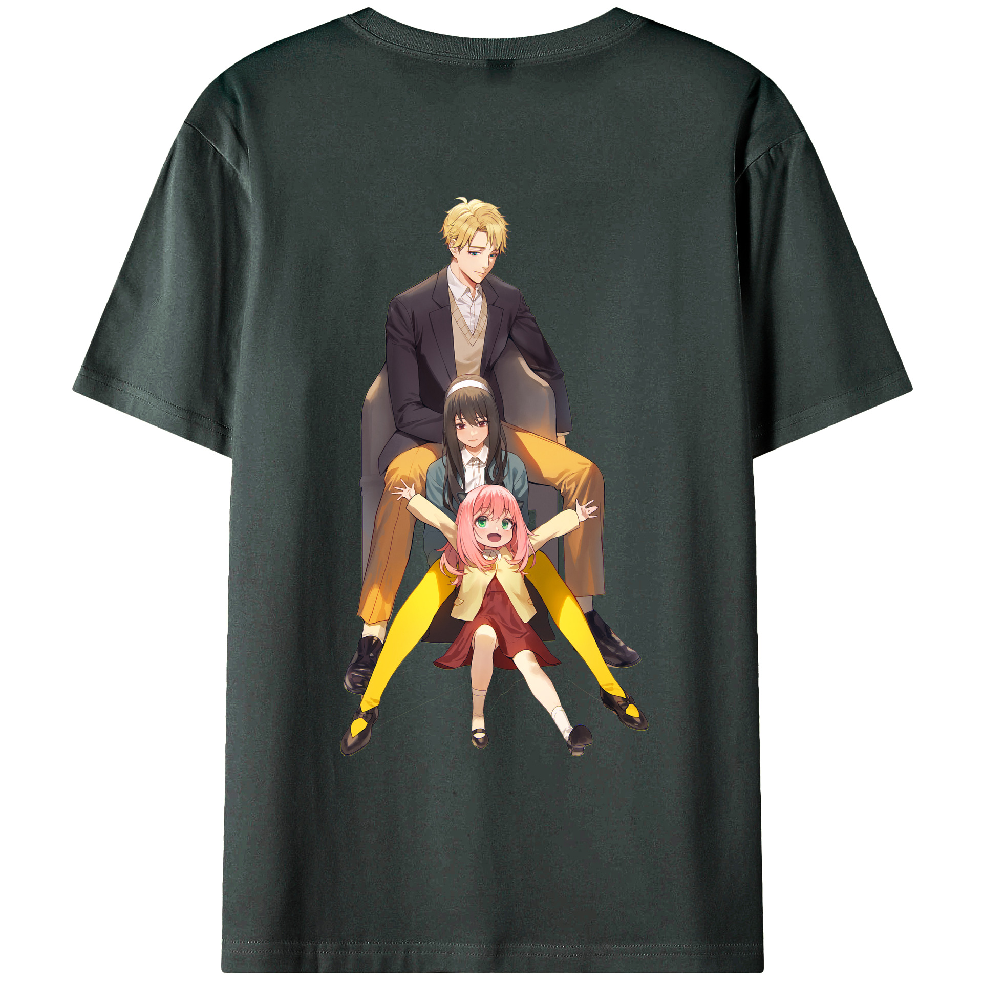 （画像用） SPY×FAMILY间谍家家酒 綿100％ メンズ半袖Tシャツ（バックプリント） 通気性